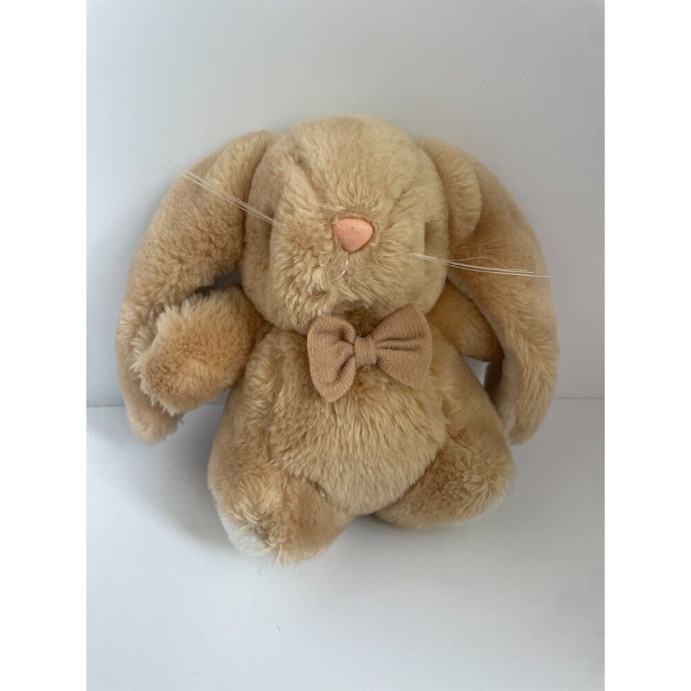 Vintage American Wego Plush Bunny‎ Rabbit 1982 Whiskers Bow Tie